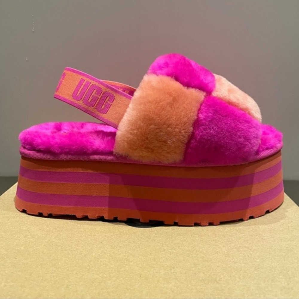 UGG Disco Checker Slide Vibrant Platform Slides - Picture 6 of 16
